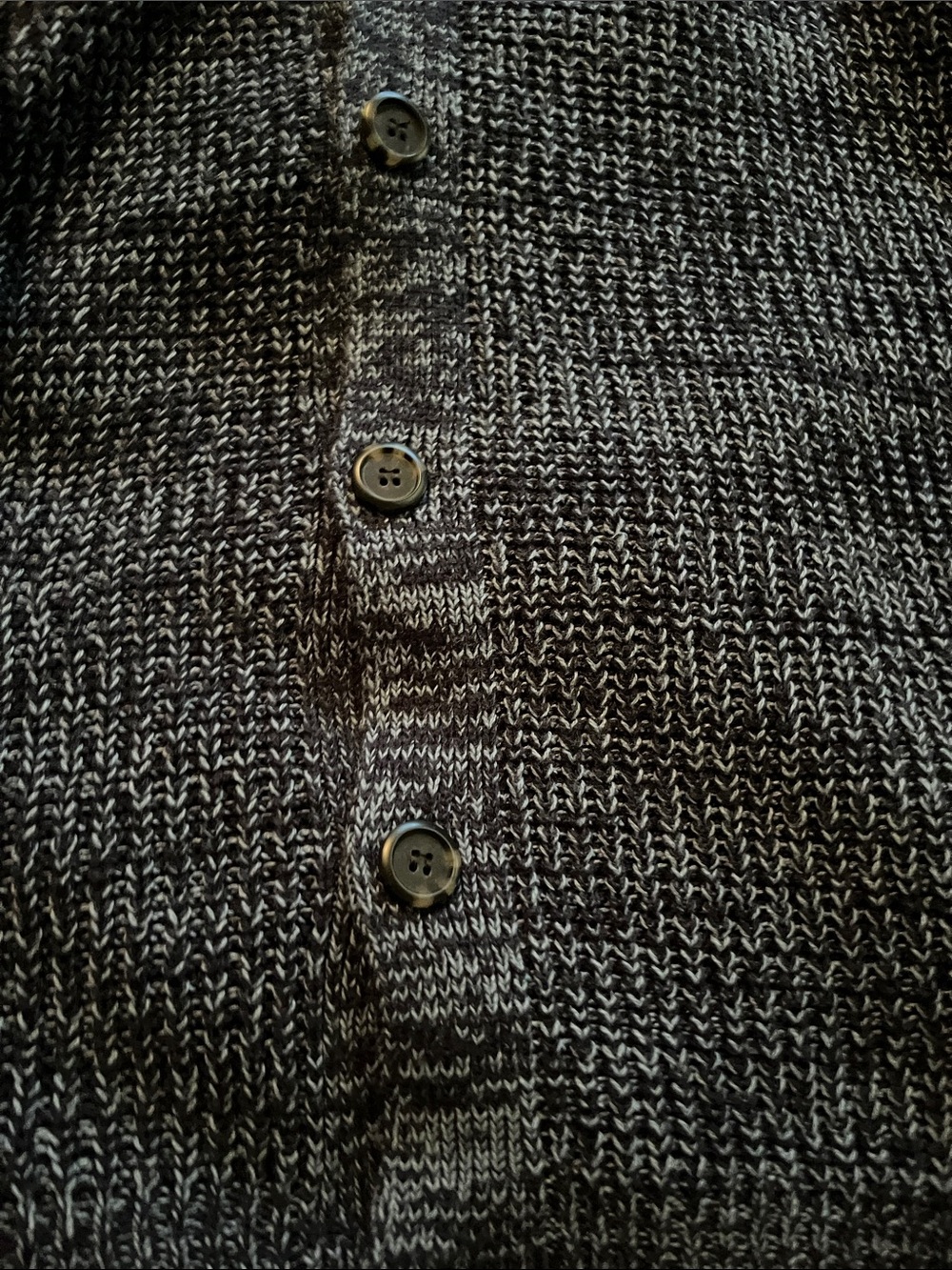 Men's Shawl Collar Button-Front Cardigan Sweater - Gray Marled - Picture 4 of 7